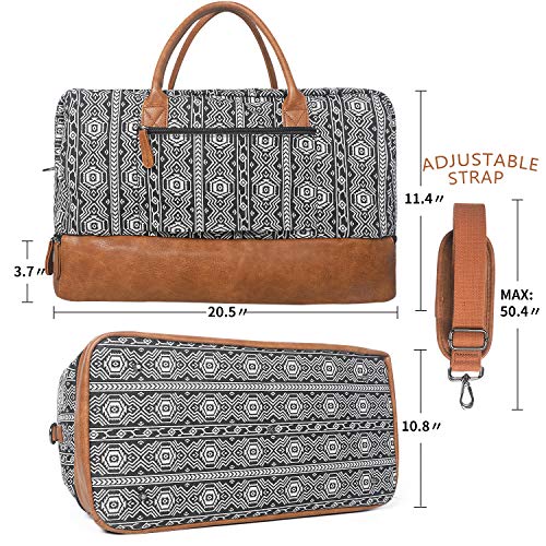 Oflamn Weekender Bag for Women Carry-On Luggage Bohemian style Duffle Bag Overnight Bags 3-4 Day' Travel Bags with Separated Shoes Compartment Oflamn Weekender Bag for Women Carry-On Luggage Bohemian style Duffle Bag Overnight Bags 3-4 Day' Travel Bags with Separated Shoes Compartment